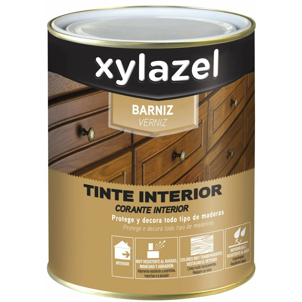 Vernice Xylazel 5396045 Interno Inchiostro 750 ml Incolore Mat