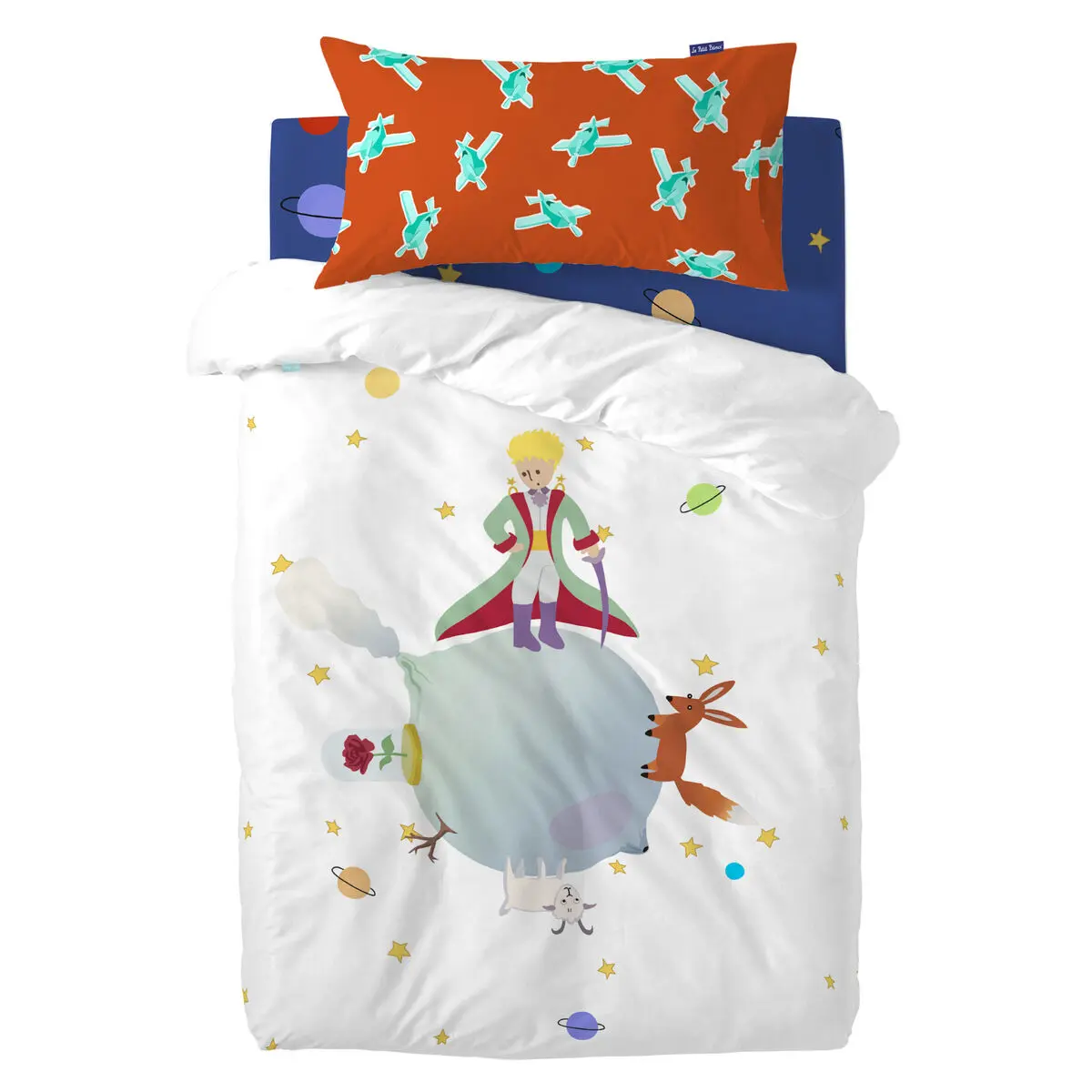 Set di copripiumino HappyFriday Le Petit Prince Multicolore Culla Neonato 2 Pezzi