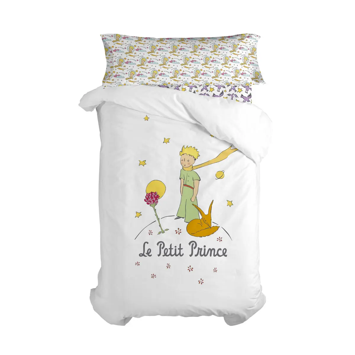 Set di copripiumino HappyFriday Le Petit Prince Ses Amis Multicolore 2 Pezzi