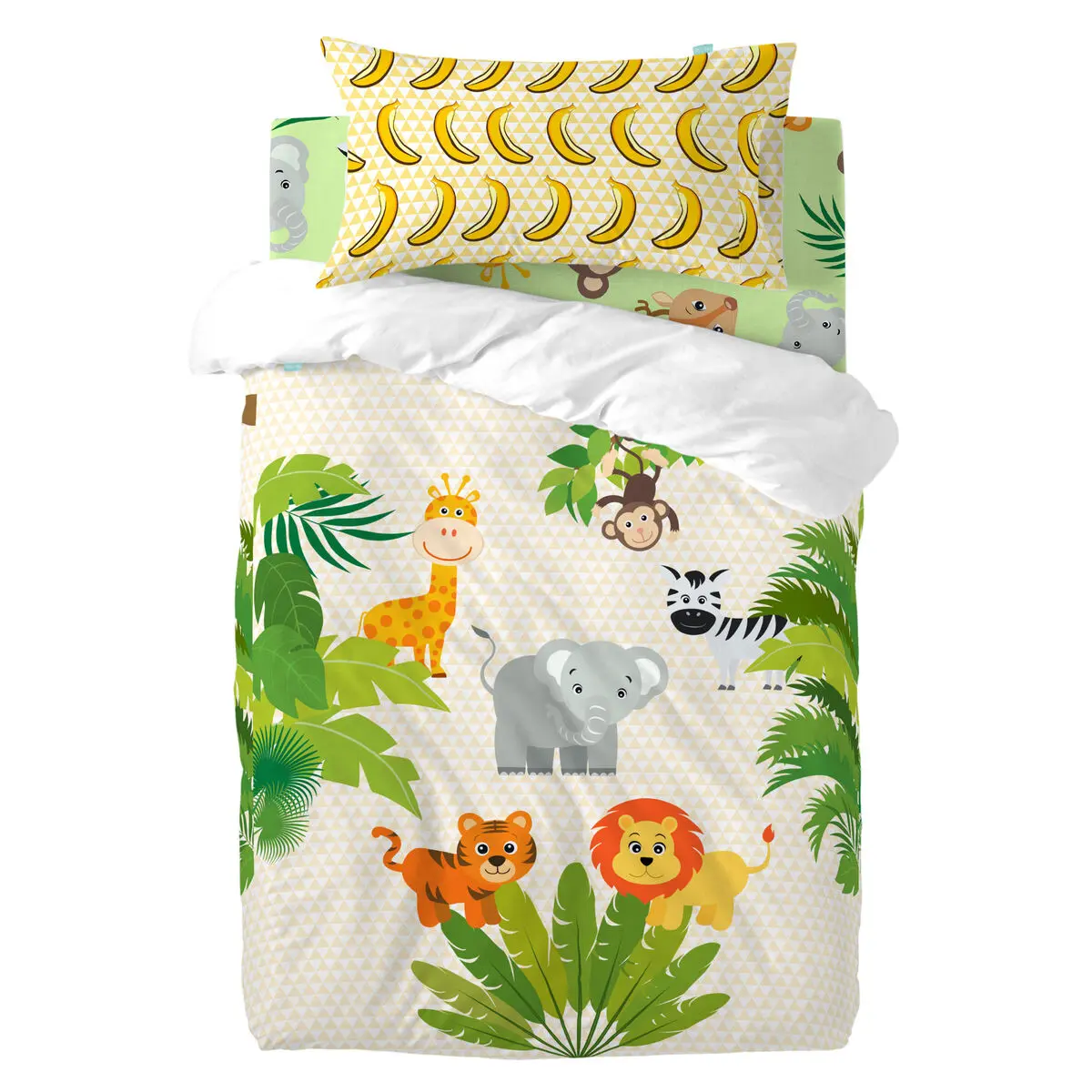 Set di copripiumino HappyFriday Mr Fox Wild Multicolore Culla Neonato 2 Pezzi