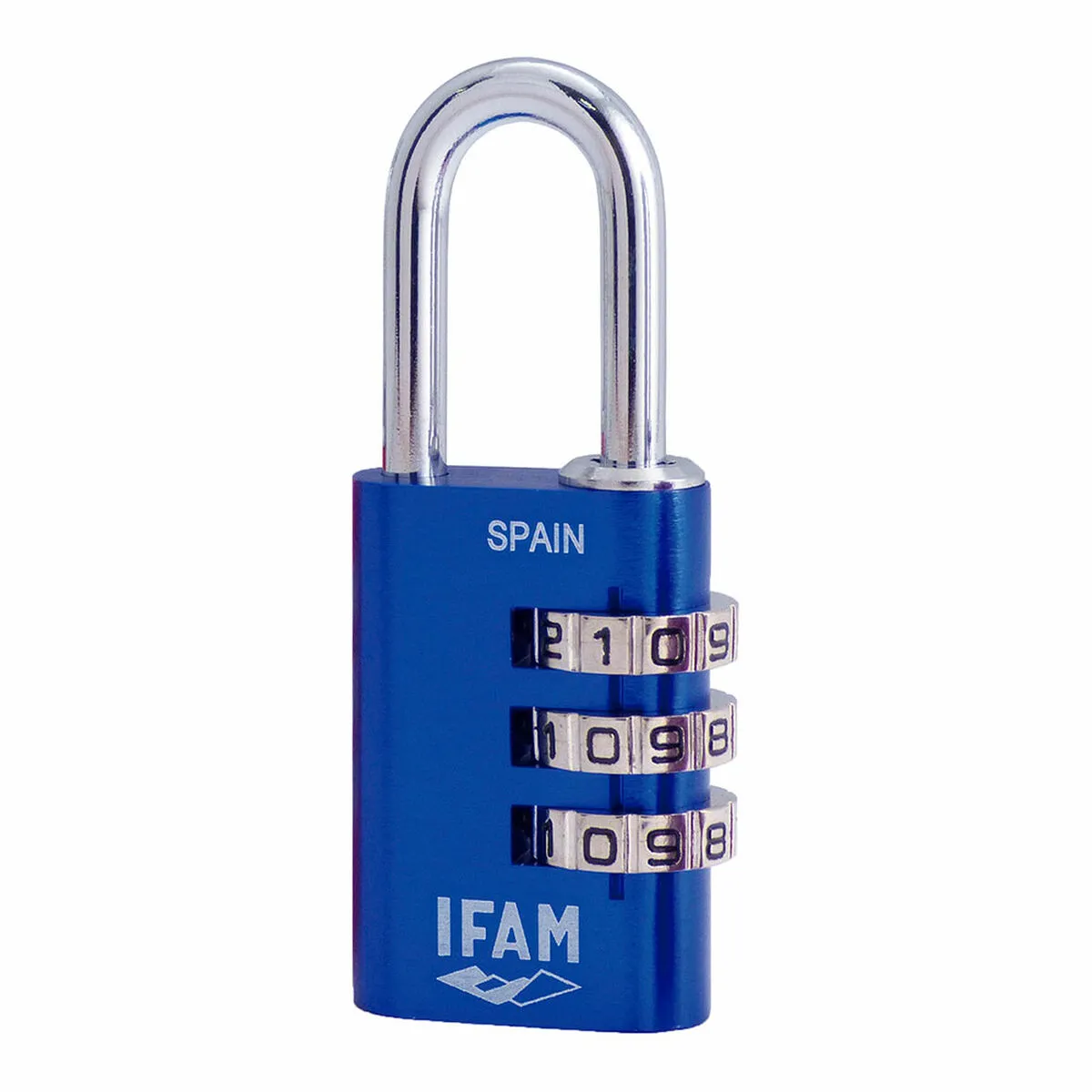 Lucchetto a combinazione IFAM Combi30 Azzurro Alluminio Acciaio cromato (3 cm)