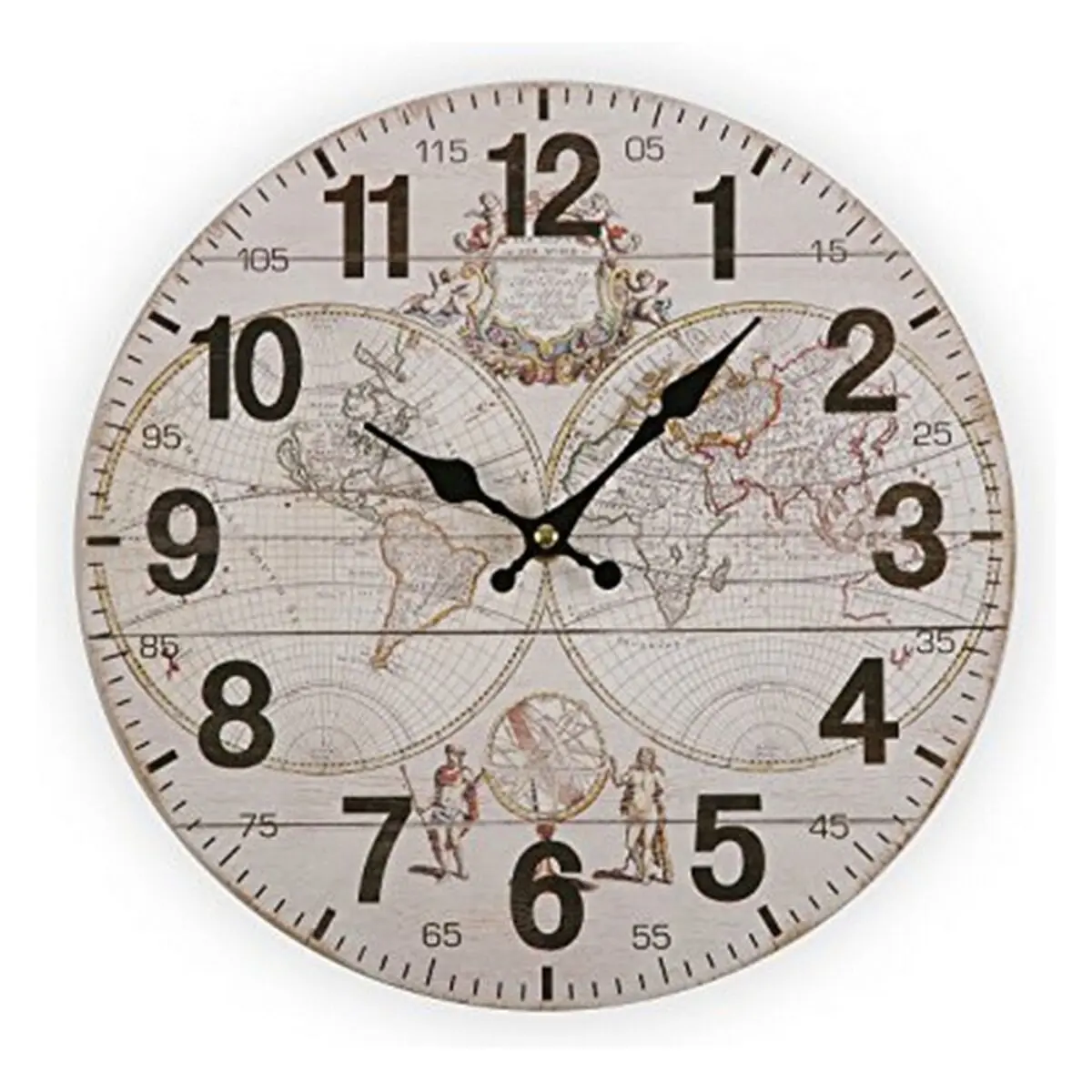 Orologio da Parete Versa World Legno (28 x 28 x 9 cm)