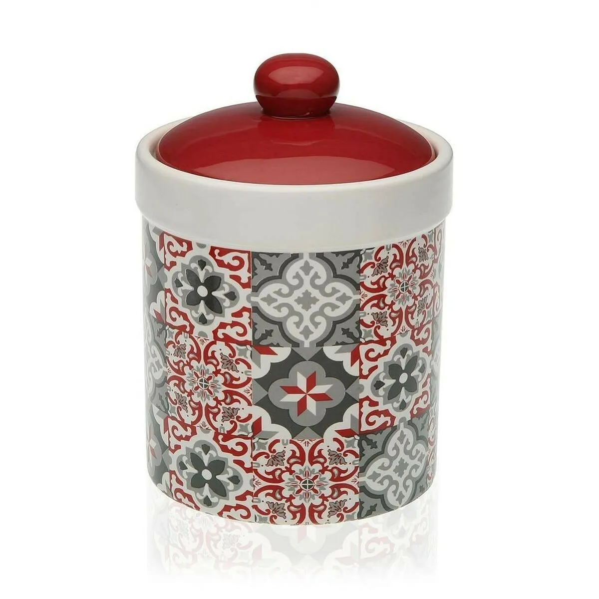 Barattolo Versa Piccolo Rosso Granato Cucina Ceramica (11 x 15,1 x 11 cm)