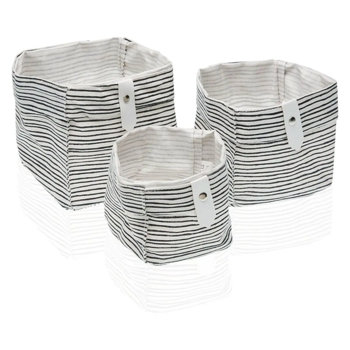 Set di Cestini Tessile Poliestere (3 Pezzi) (14 x 14 x 14 cm)