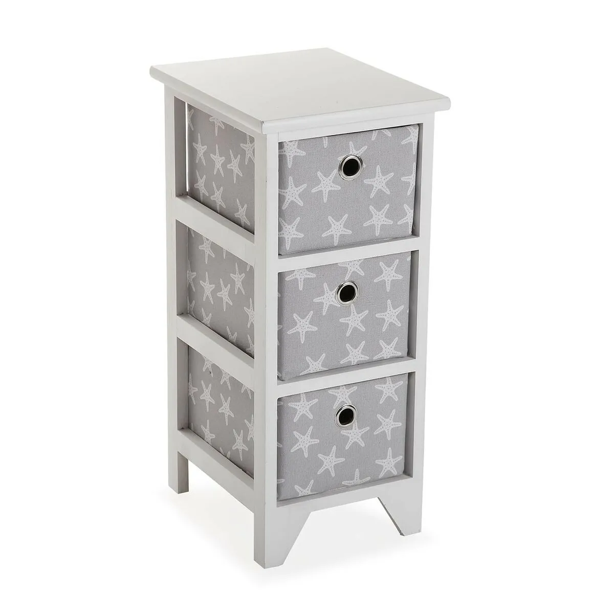 Cassettiera Versa Stelle Bianco Legno 29 x 58 x 23 cm