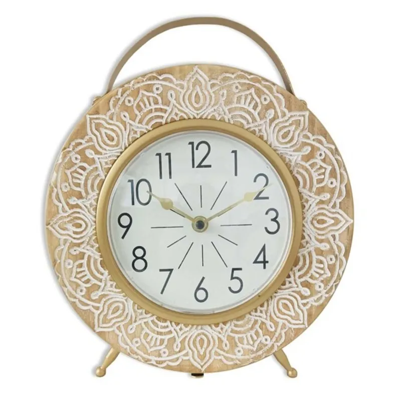 Orologio da Tavolo Versa Mandala Legno MDF 8,5 x 25,5 x 29,5 cm