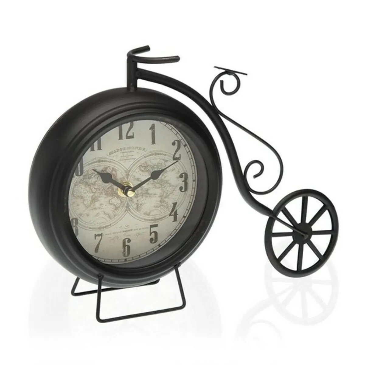 Orologio da Tavolo Versa Bicicletta Nero Ferro 10 x 23 x 29 cm