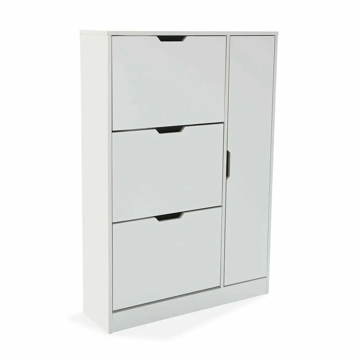 Scarpiera Versa Bianco Melammina Legno MDF (23,5 x 117 x 80 cm)