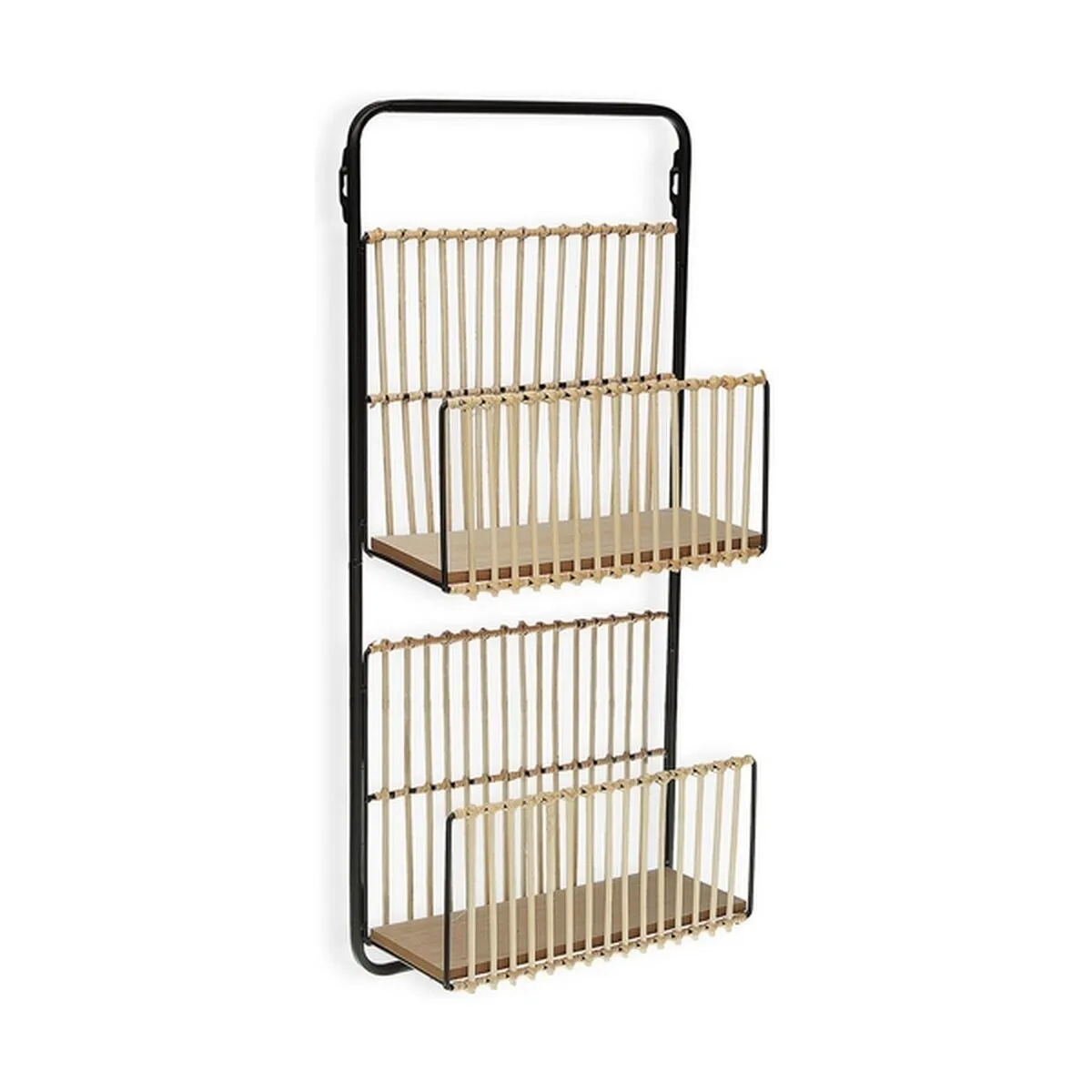 Scaffale Versa Metallo Rattan Legno MDF (12 x 68 x 32 cm)