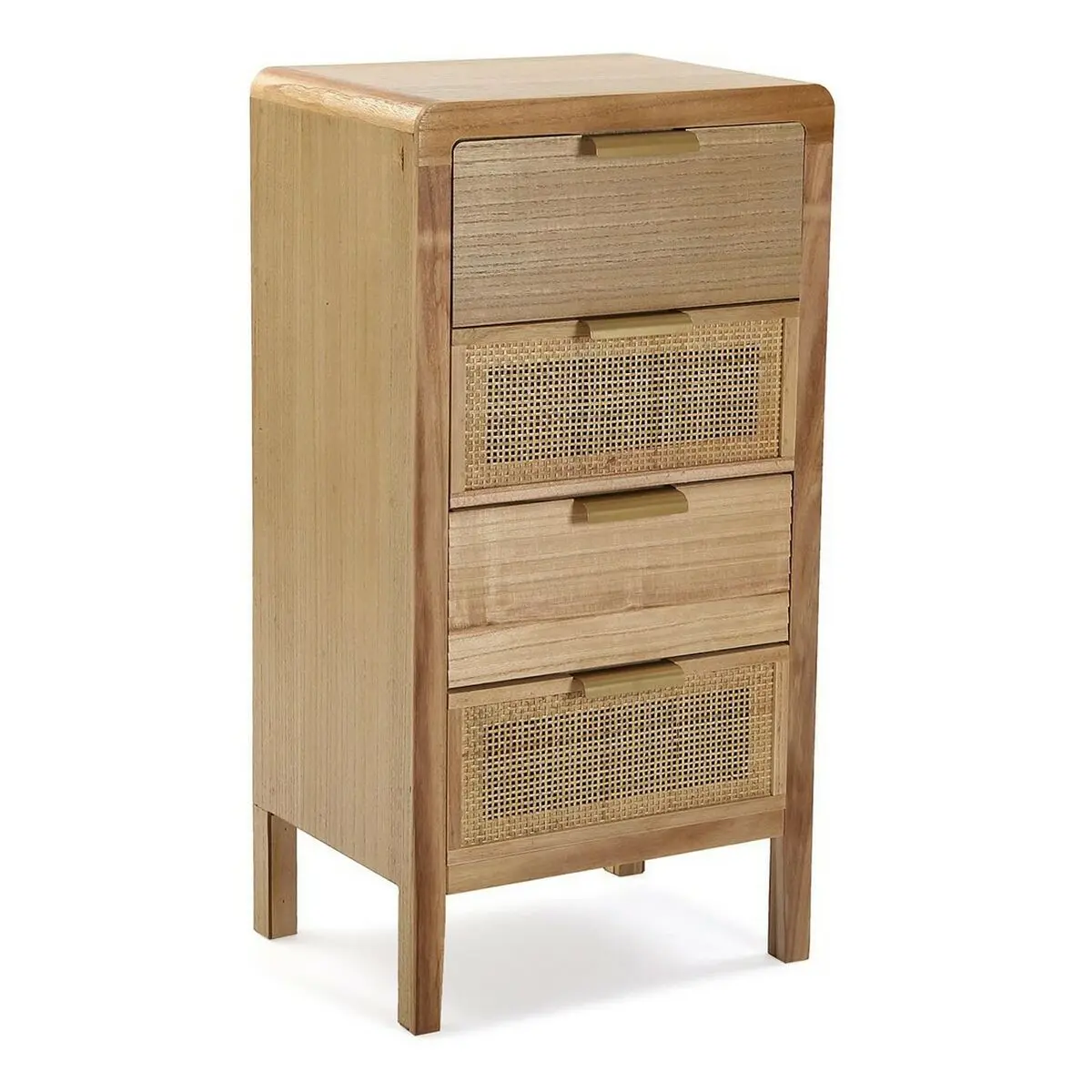 Cassettiera Versa Marrone Rattan Legno di paulownia Legno MDF 30 x 77,5 x 40 cm