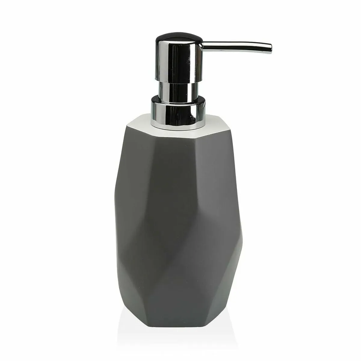 Dispenser di Sapone Versa Amanda Grigio Plastica Resina (8,2 x 21 x 8,2 cm)