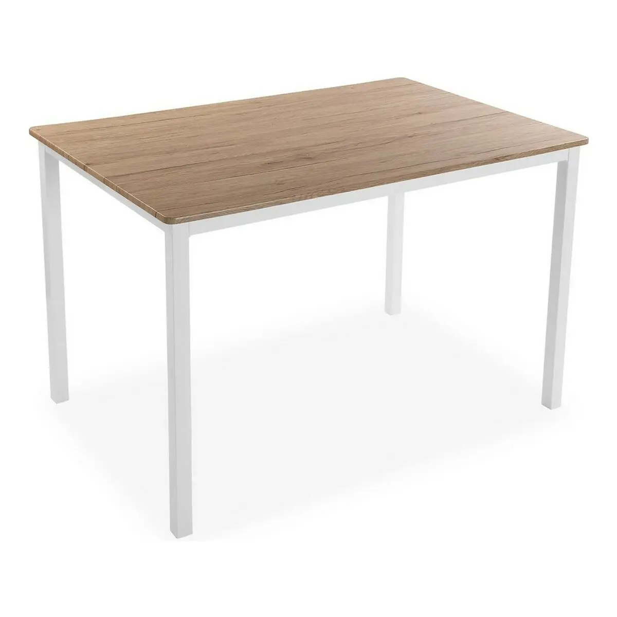 Tavolo da Pranzo Bianco Marrone Legno MDF (80 x 76 x 120 cm)