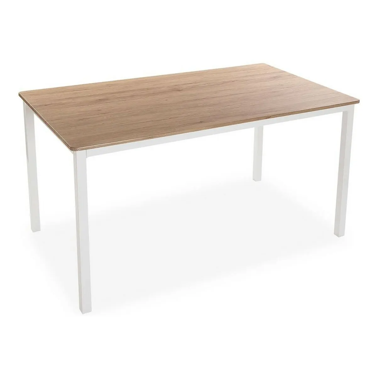 Tavolo da Pranzo Bianco Marrone Legno MDF (80 x 76 x 140 cm)