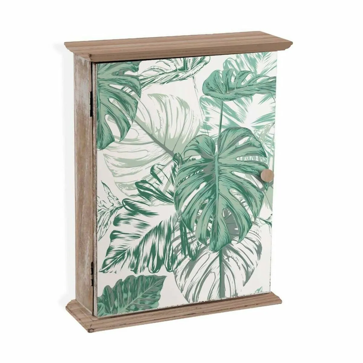 Scatola Decorativa Versa Mint Leaves Chiavi Legno MDF (6,5 x 26 x 20 cm)