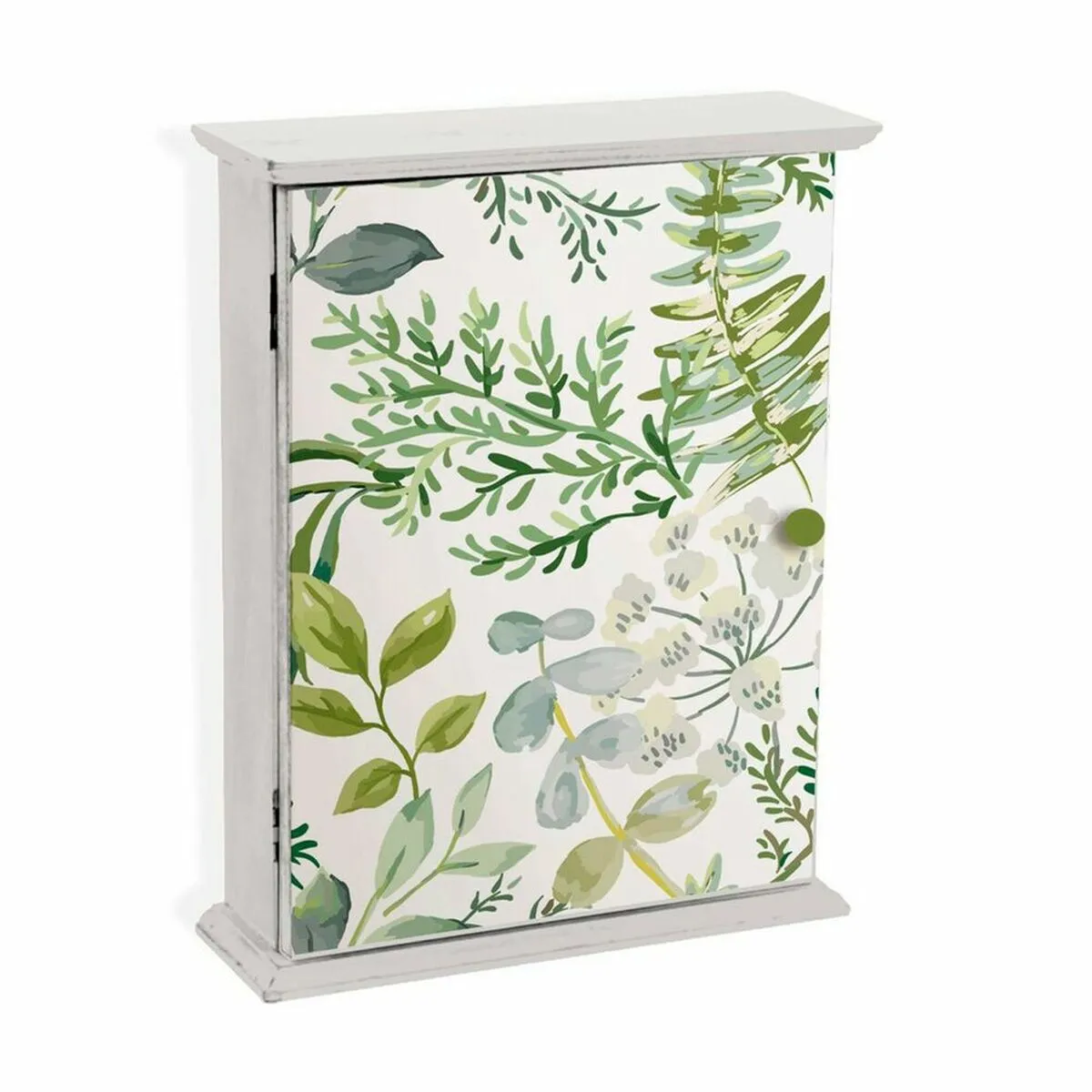 Scatola Decorativa Versa Lime Leaves Chiavi Legno MDF (6,5 x 26 x 20 cm)