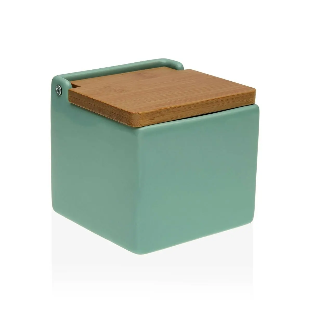 Portasale con Coperchio Versa Mint Ceramica Dolomite 10,5 x 11 x 11 cm