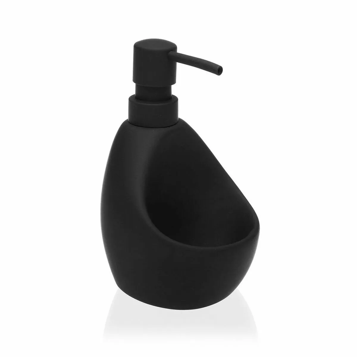 Dispenser di Sapone Versa Nero Ceramica (9,5 x 16,5 x 11 cm)