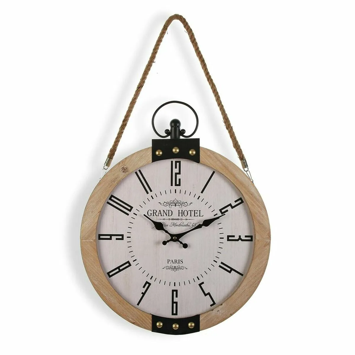 Orologio da Parete Grand Hotel Versa BL Legno MDF (40 x 6,5 x 47 cm)