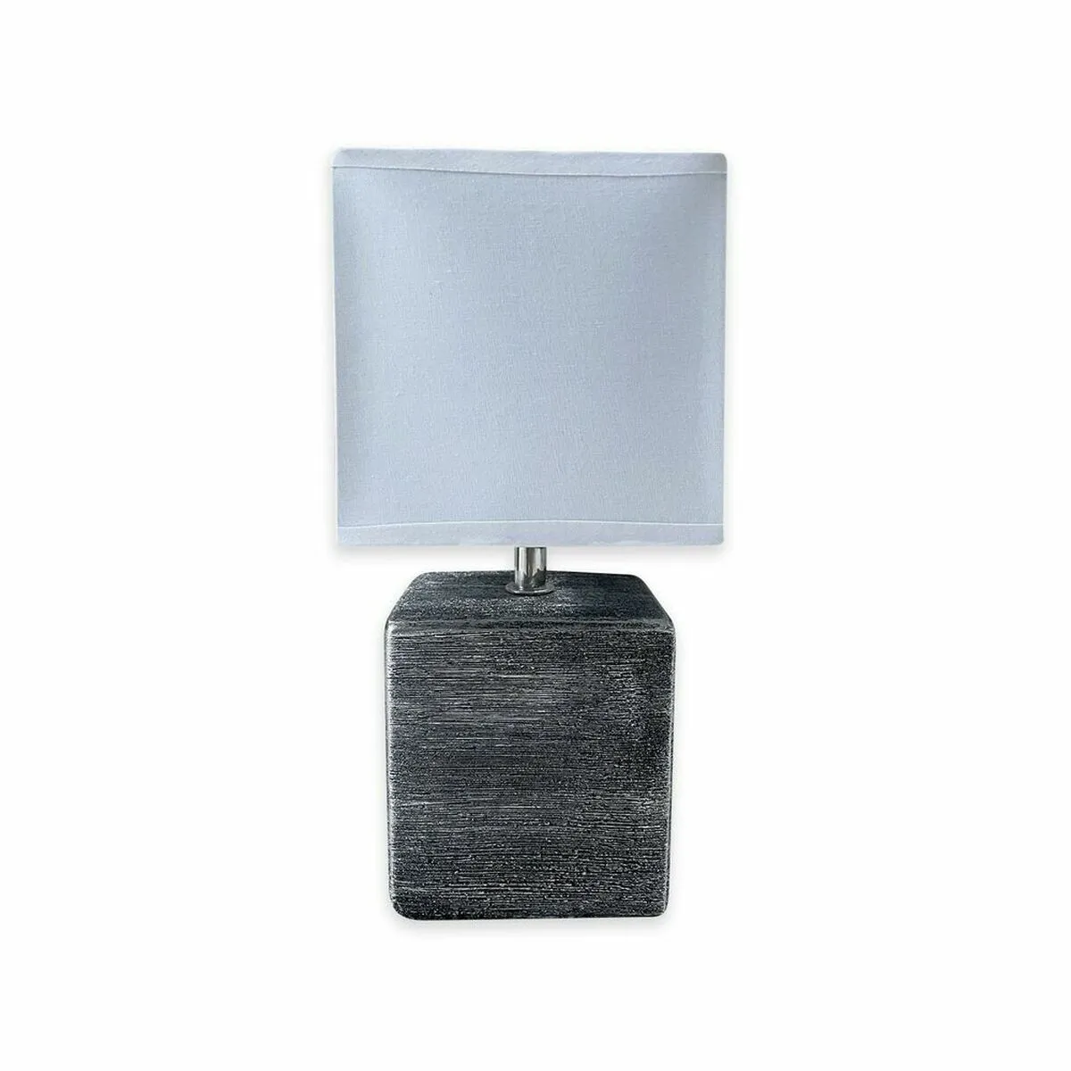 Lampada da tavolo Versa Cubo Ceramica Tessile (ø 13 x 32 cm)