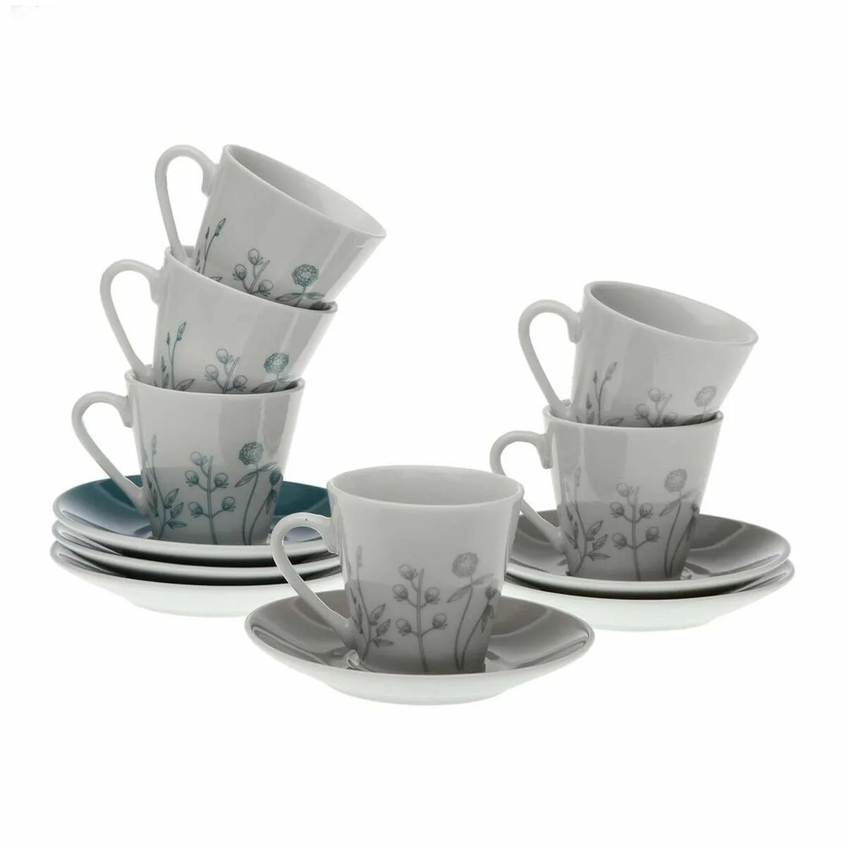 Set di Tazze da Caffè Versa Nomma Porcellana (6 Pezzi) (5,8 x 6 x 5,8 cm)