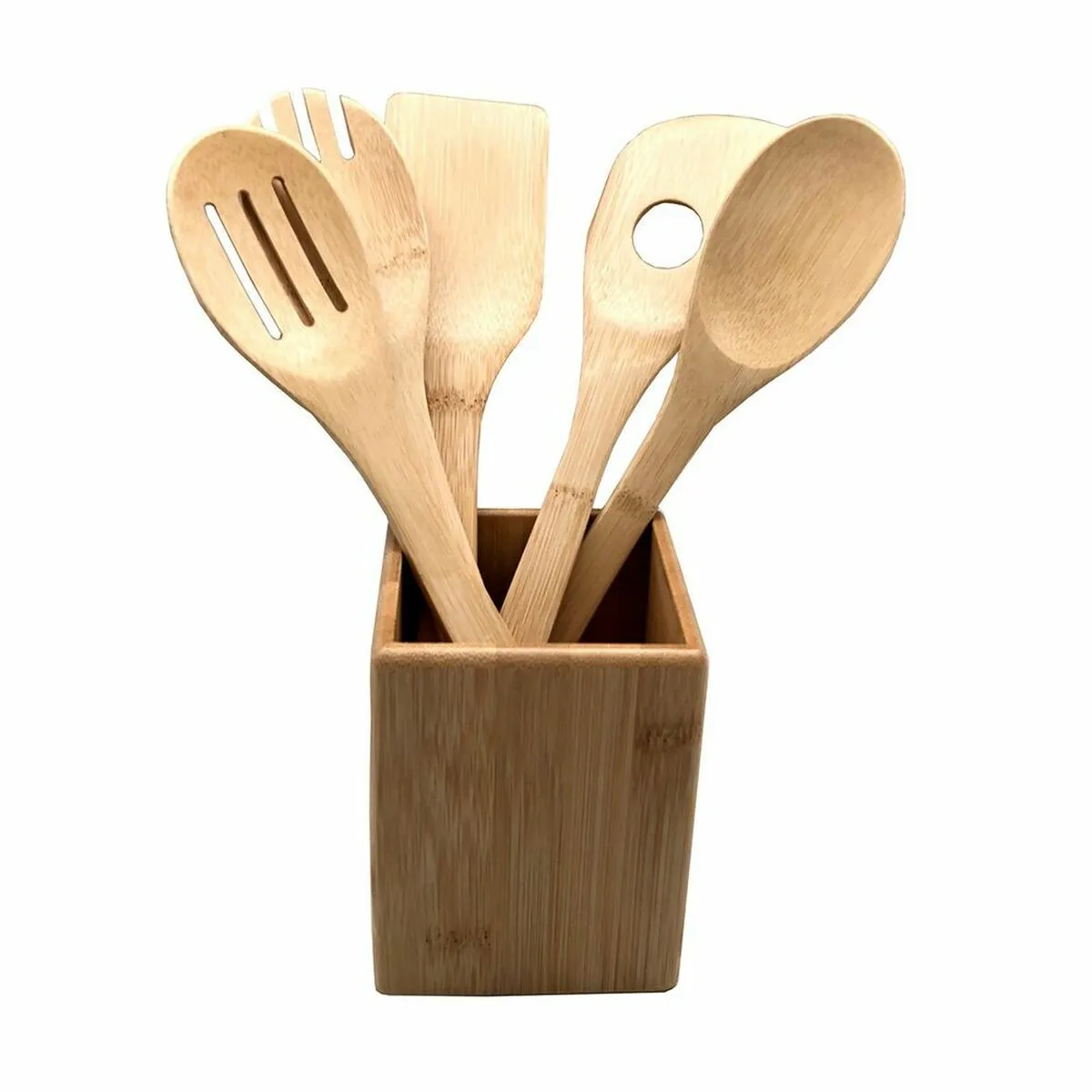 Contenitore per Utensili da Cucina Versa Bambù (10 x 13,5 x 10 cm)