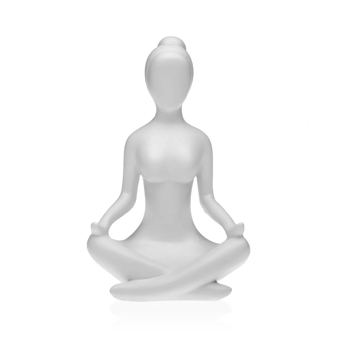 Statua Decorativa Versa Bianco Yoga 12 x 20 x 10 cm Resina