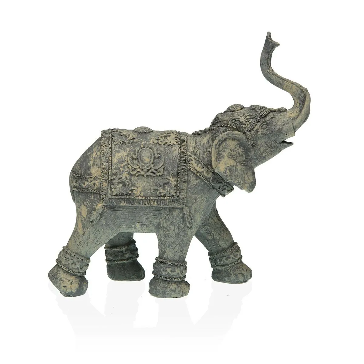 Statua Decorativa Versa Elefante Grigio 19 x 18 x 7 cm Resina