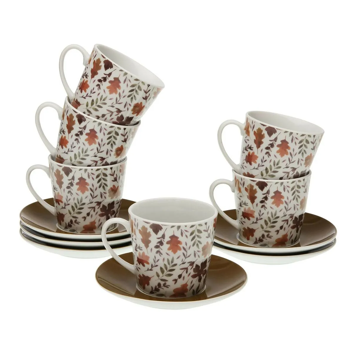 Set di Tazze e Piatti Versa Aia Porcellana (6 Pezzi) (9 x 14 x 14 cm)