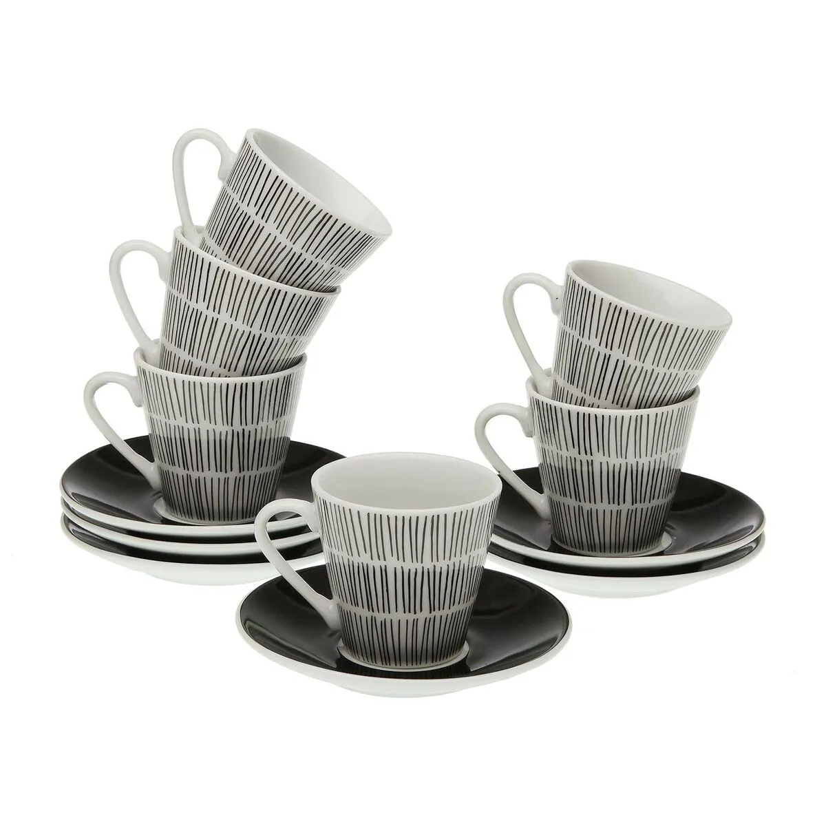 Set di Tazze da Caffè Versa New Lines Porcellana (6 Pezzi)