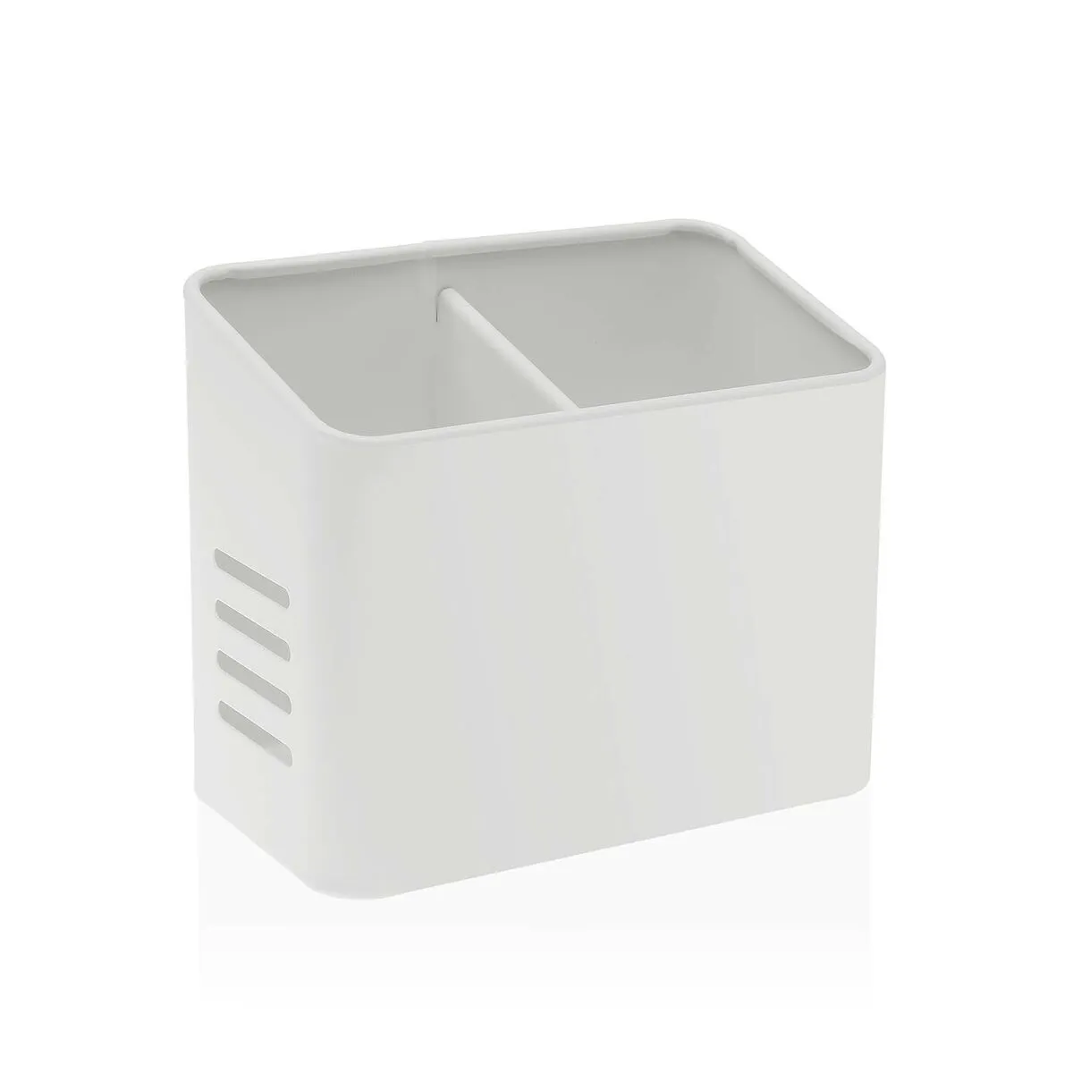 Vassoio Portaposate Versa Bianco 9,5 x 16 x 13,5 cm Metallo Acciaio