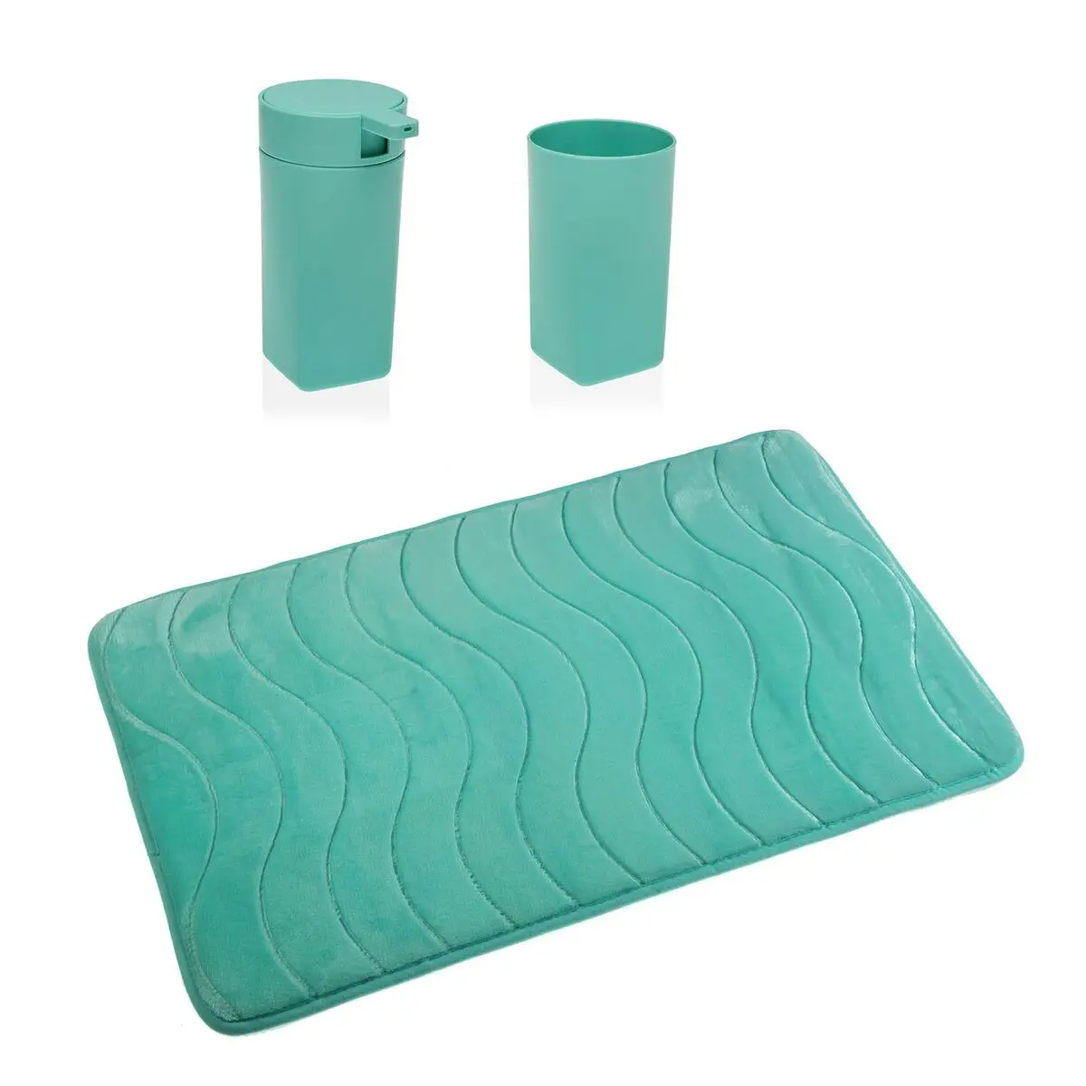 Set da Bagno Versa Azzurro polipropilene 45 x 2 x 75 cm Moderno