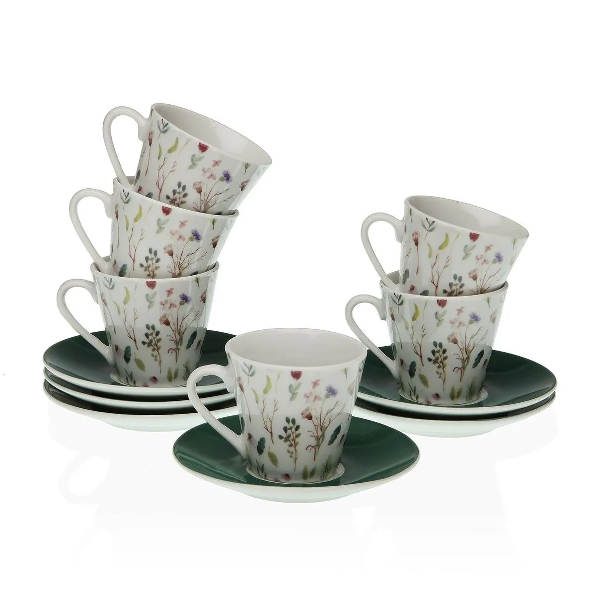 Set di Tazze e Piatti Versa Sansa Caffè Porcellana (12 Pezzi)