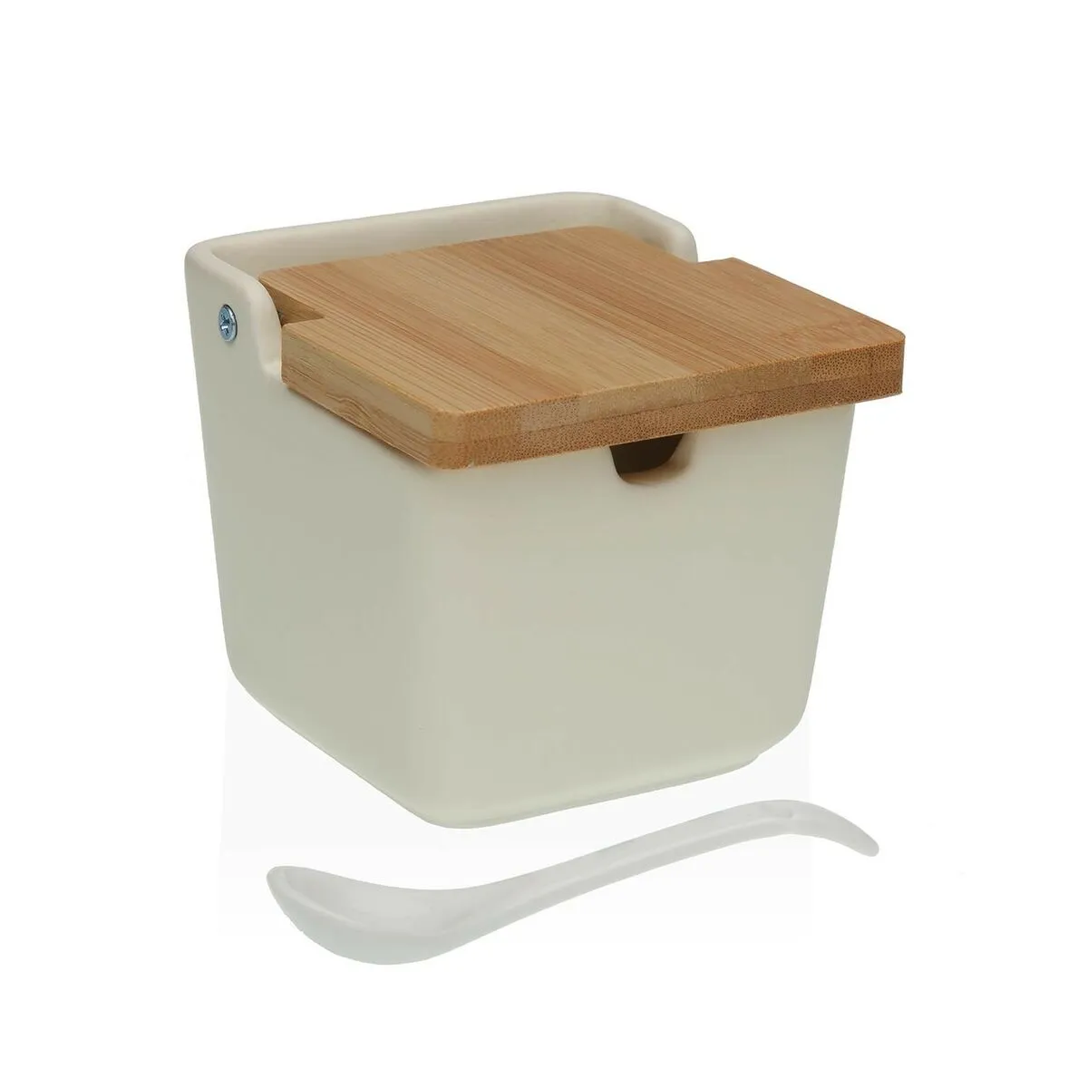 Portazucchero Versa Beige 8,8 x 8,5 x 8,8 cm Ceramica