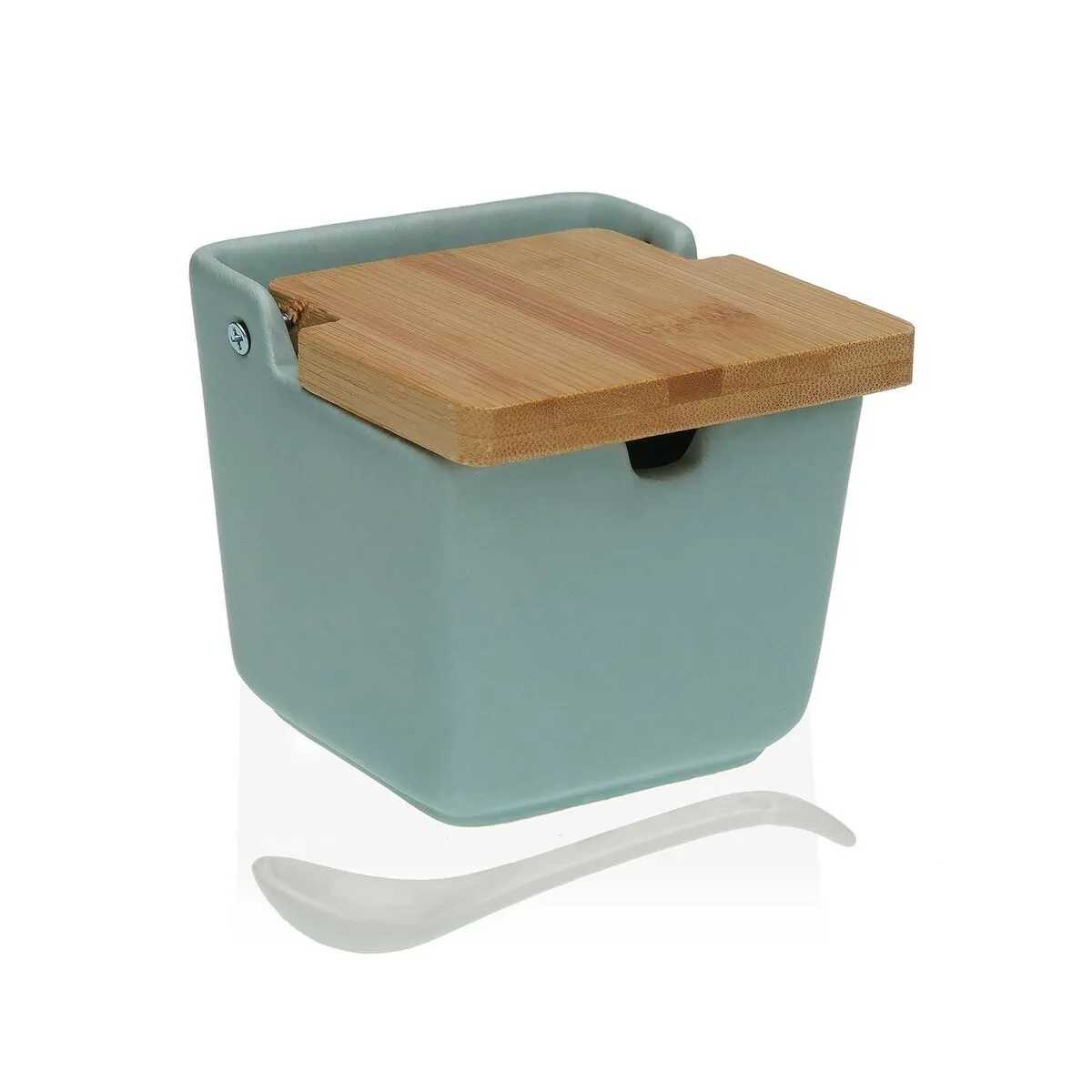 Portazucchero Versa Azzurro 8,8 x 8,5 x 8,8 cm Ceramica