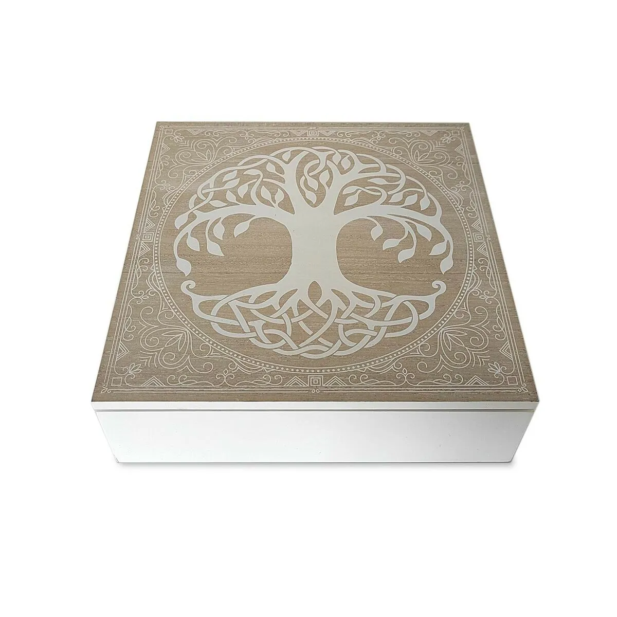 Scatola Decorativa Versa Idun Legno MDF 24 x 7 x 24 cm