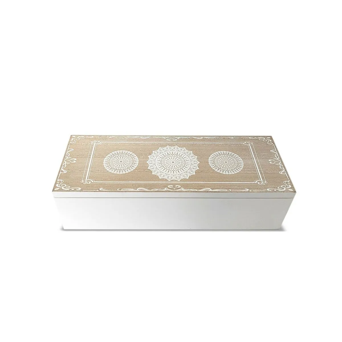 Scatola Decorativa Versa Mandala Legno MDF 9 x 6 x 24 cm