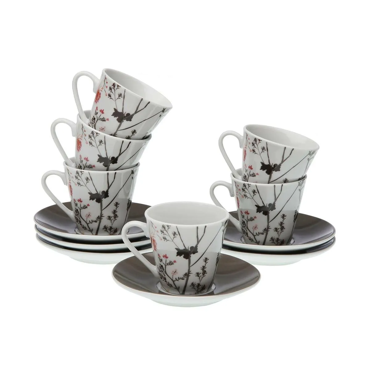 Set di 6 Tazze da Caffè Versa Balbec Porcellana