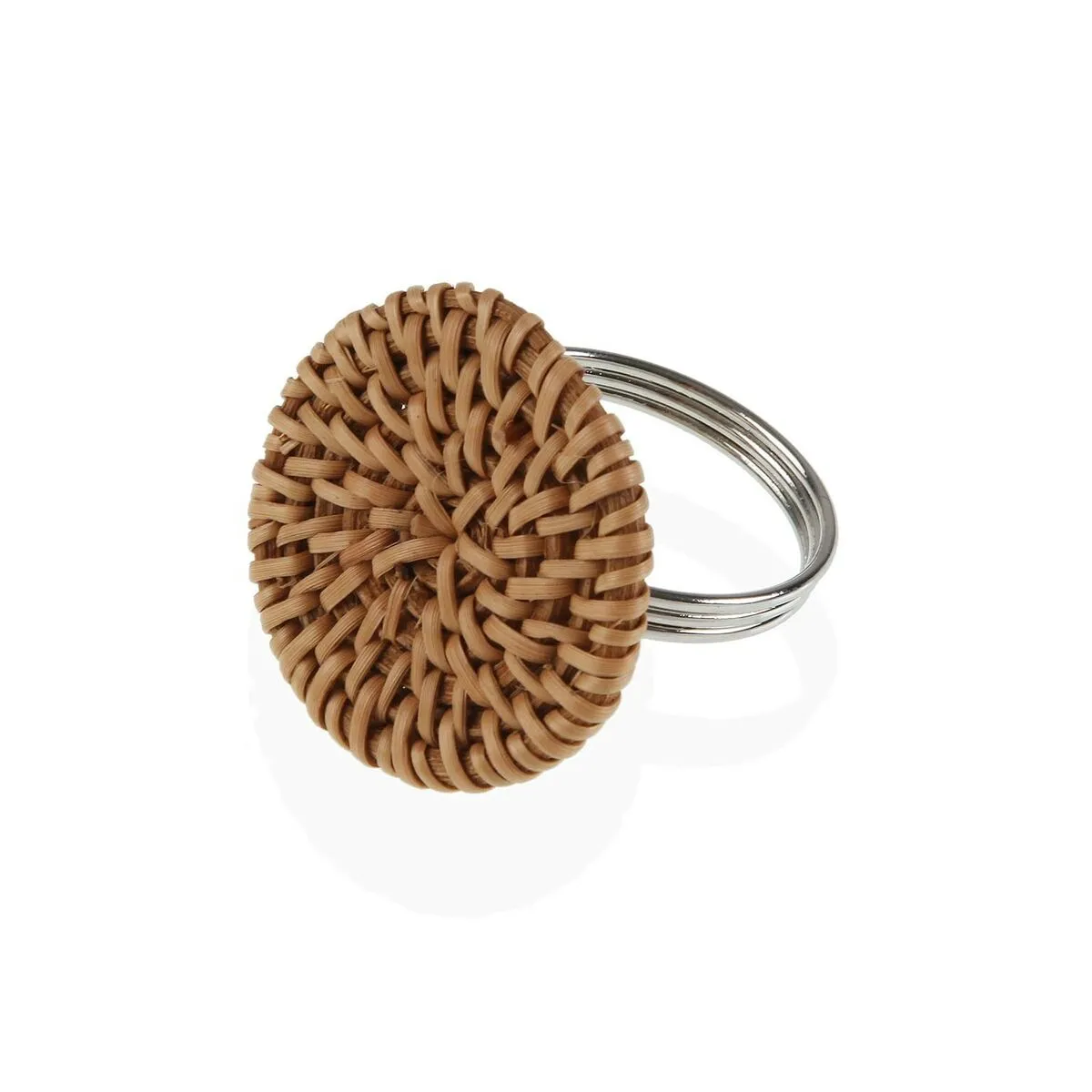 Anello portatovagliolo Versa Metallo Rattan 4,3 x 4,7 x 4,3 cm