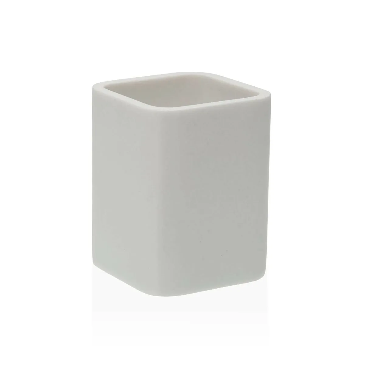 Portaspazzolini da Denti Versa Aria Bianco Resina 7,8 x 9,5 x 7,8 cm