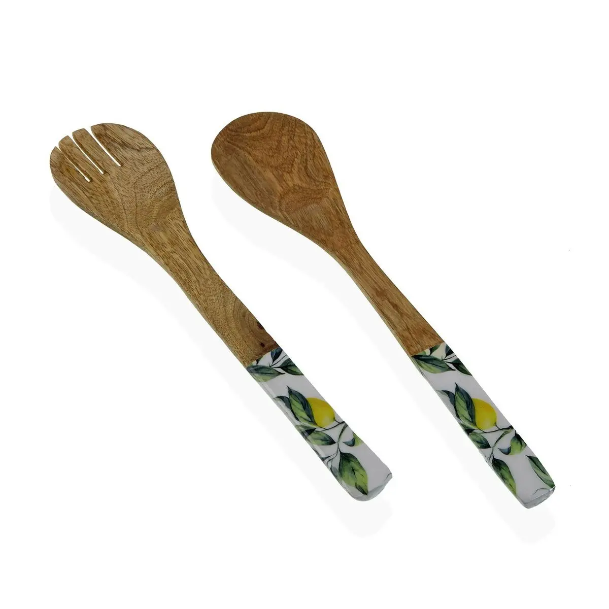 Set di Utensili da Cucina Versa Limone Bambù Porcellana Legno di mango