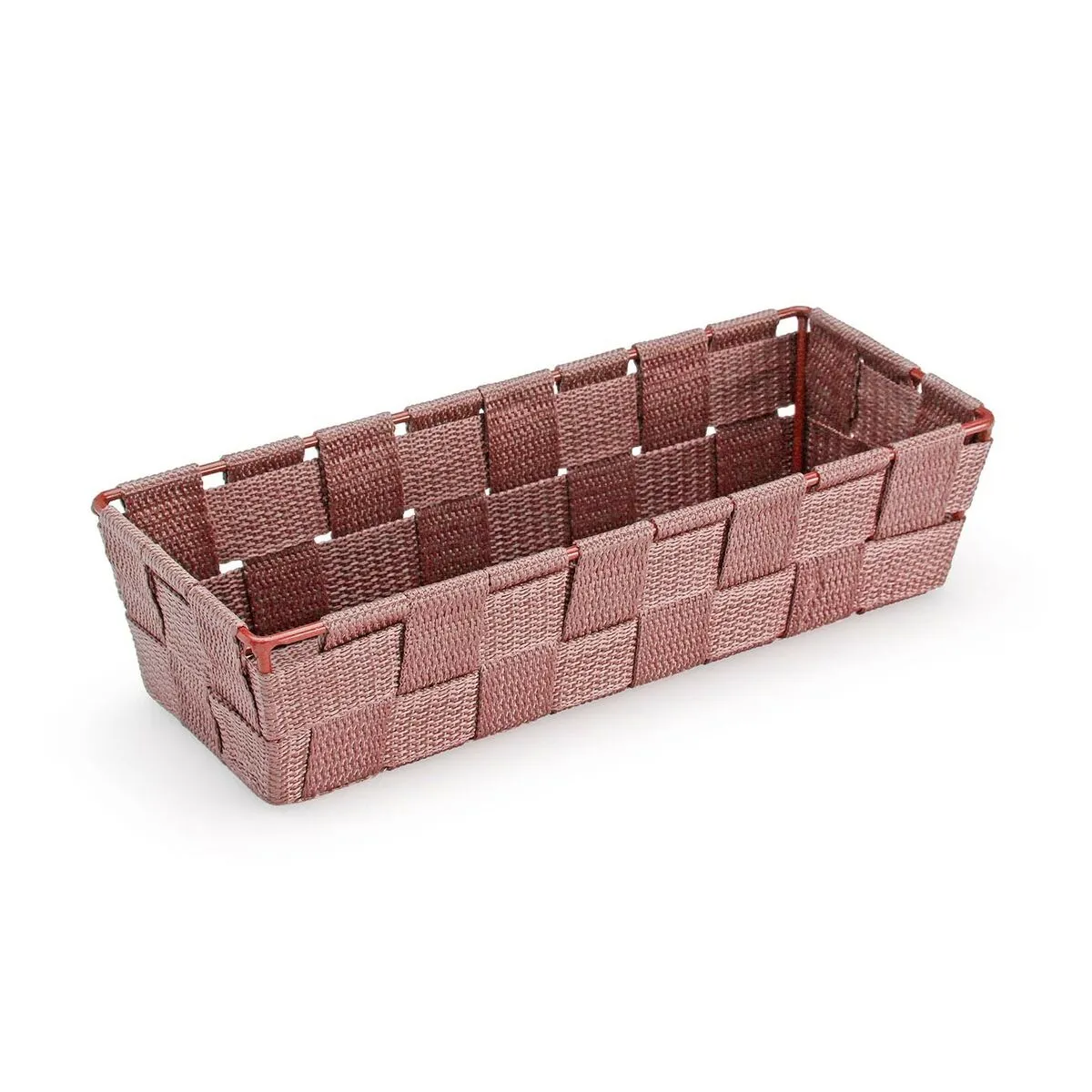 Cestino Versa Rosa Tessile 10 x 6 x 25 cm