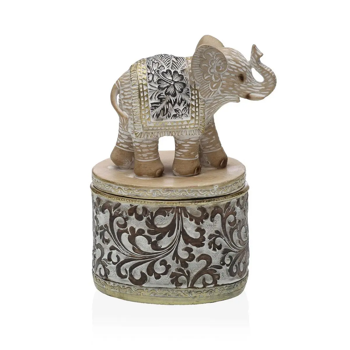 Scatola-Portagioie Versa Elefante Resina 9,5 x 15 x 11 cm