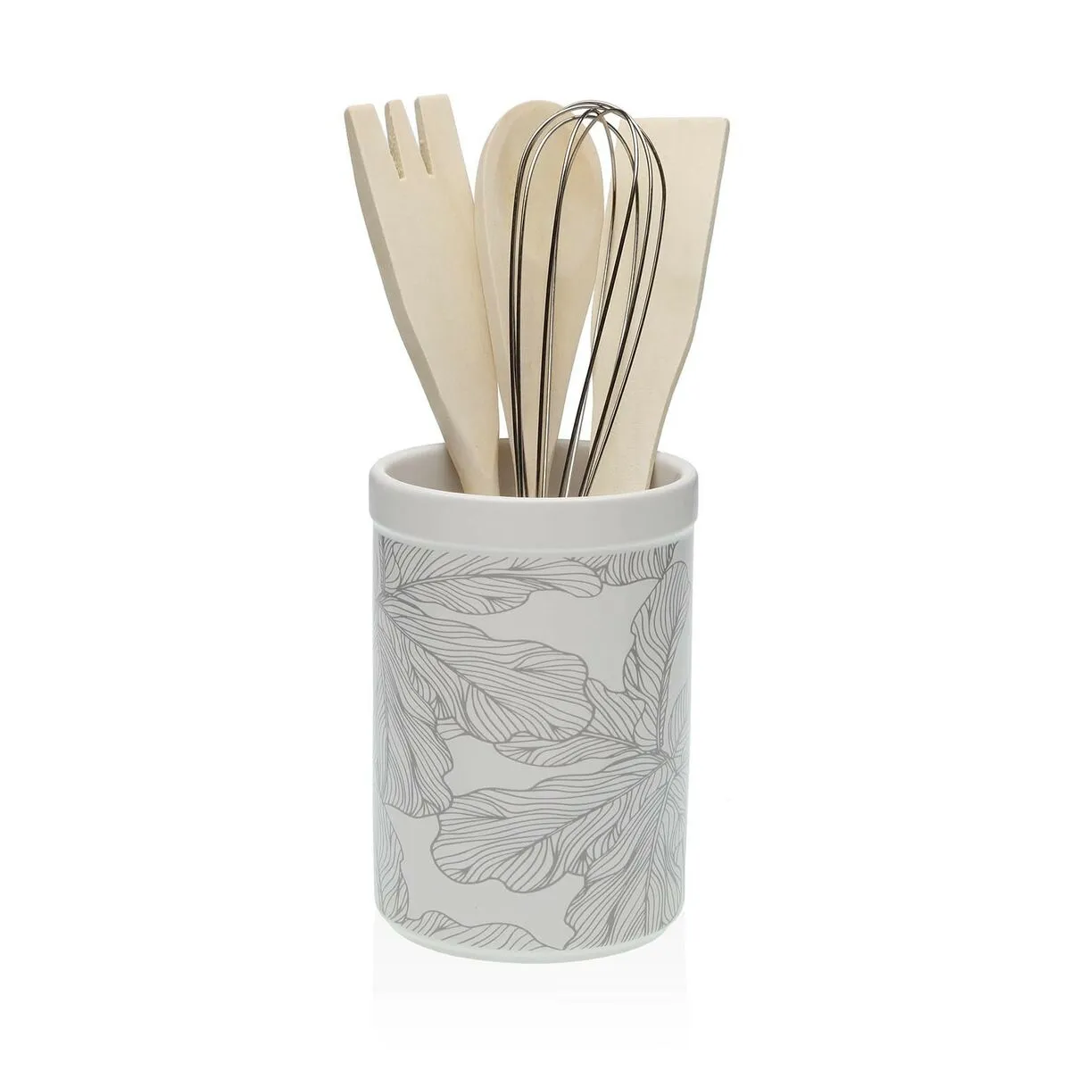 Contenitore per Utensili da Cucina Versa Palma Ceramica 10 x 15 x 10 cm