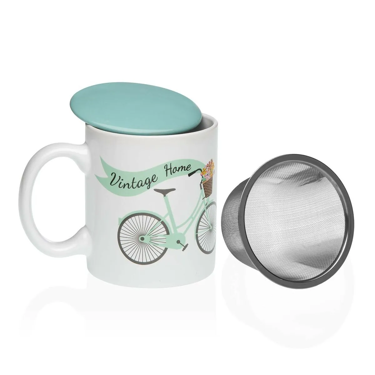 Tazza con Filtro per Infusioni Versa Bicicletta Gres