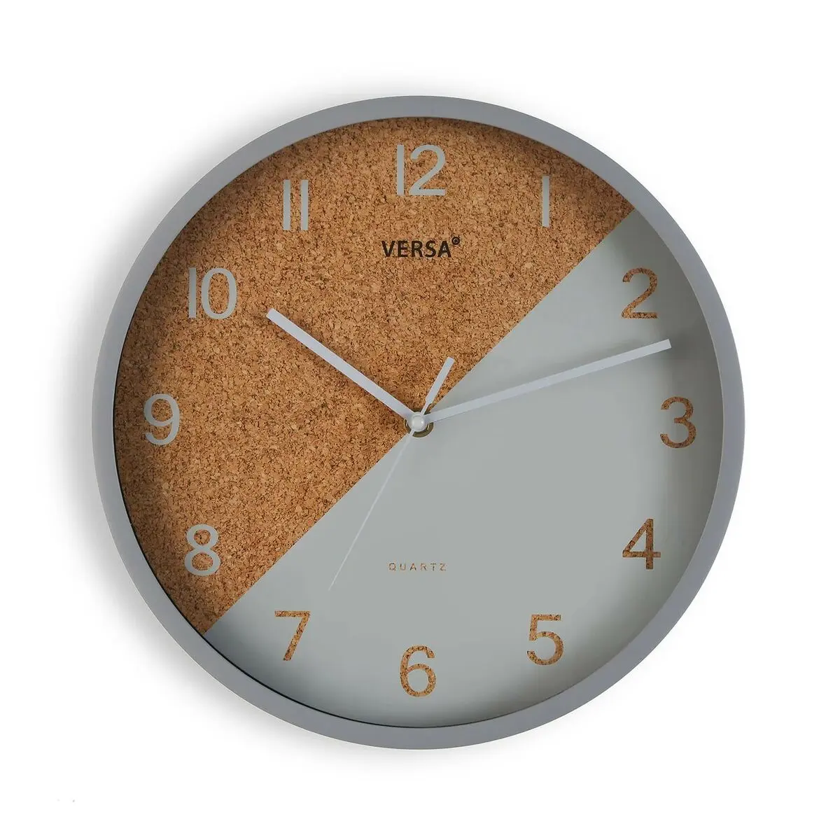 Orologio da Parete Versa Cork Grigio Plastica 4,5 x 30 x 30 cm