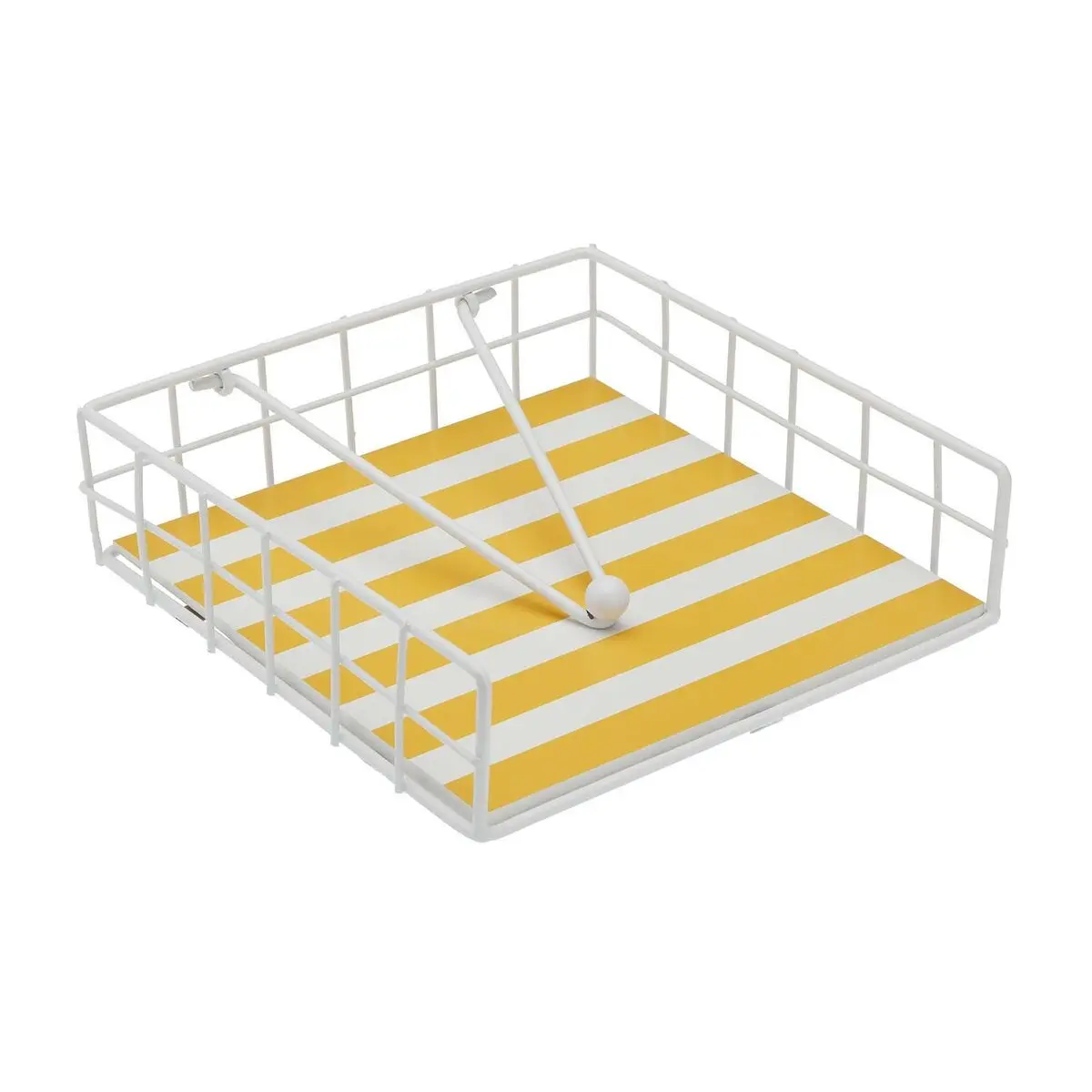 Portatovagliolo Versa Giallo Metallo 35 x 0,03 x 25 cm Righe