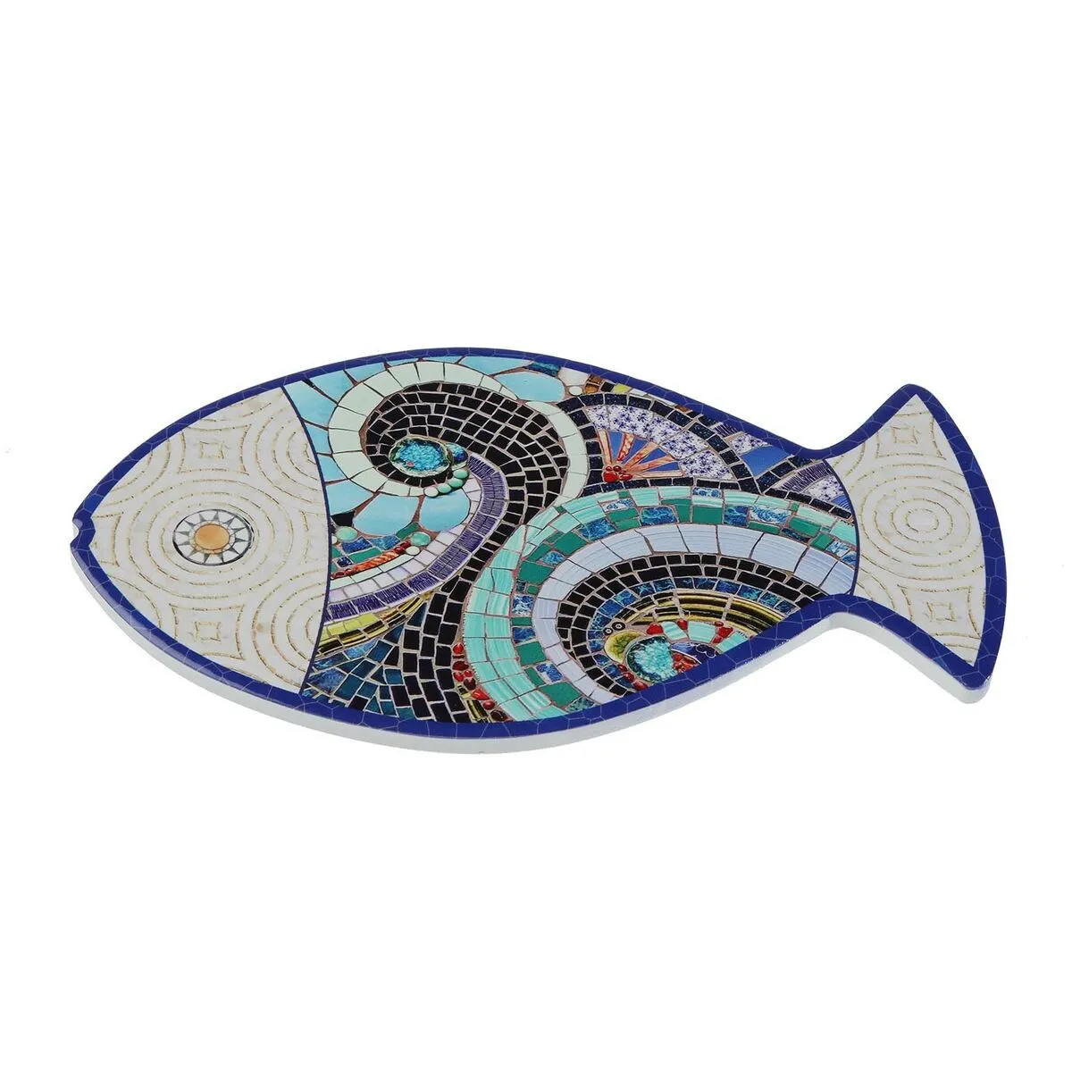 Sottopentola Versa Pesce Sughero Ceramica 25 x 15 cm