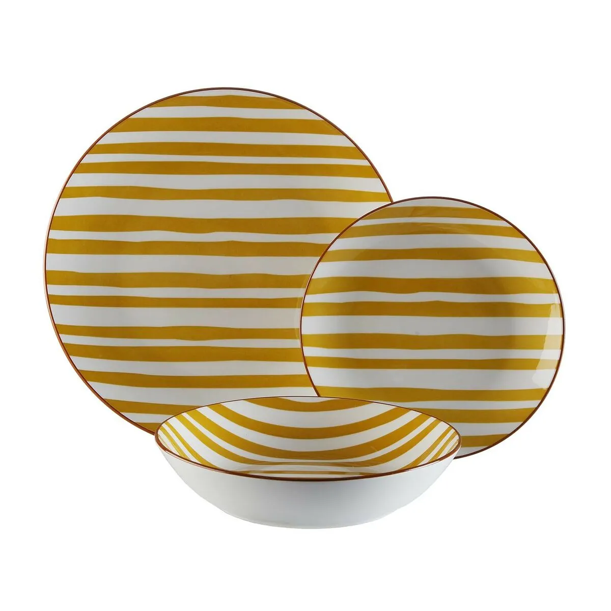 Set di Stoviglie Versa Venecia 18 Pezzi Giallo Porcellana