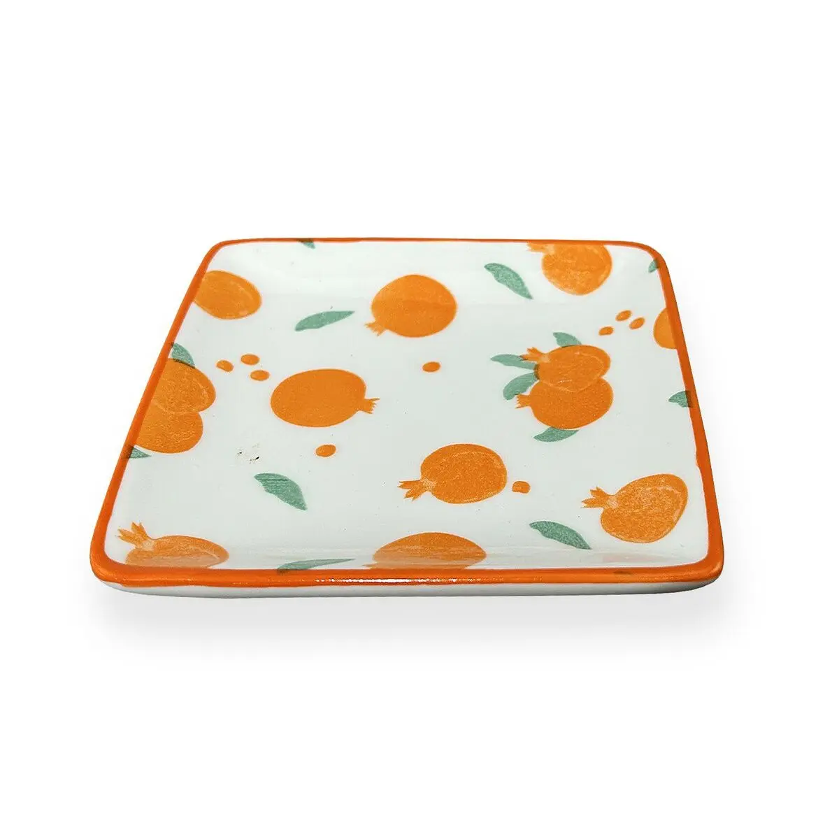 Teglia da Cucina Versa Arancio Ceramica Porcellana Quadrato 11,3 x 1,9 x 11,3 cm