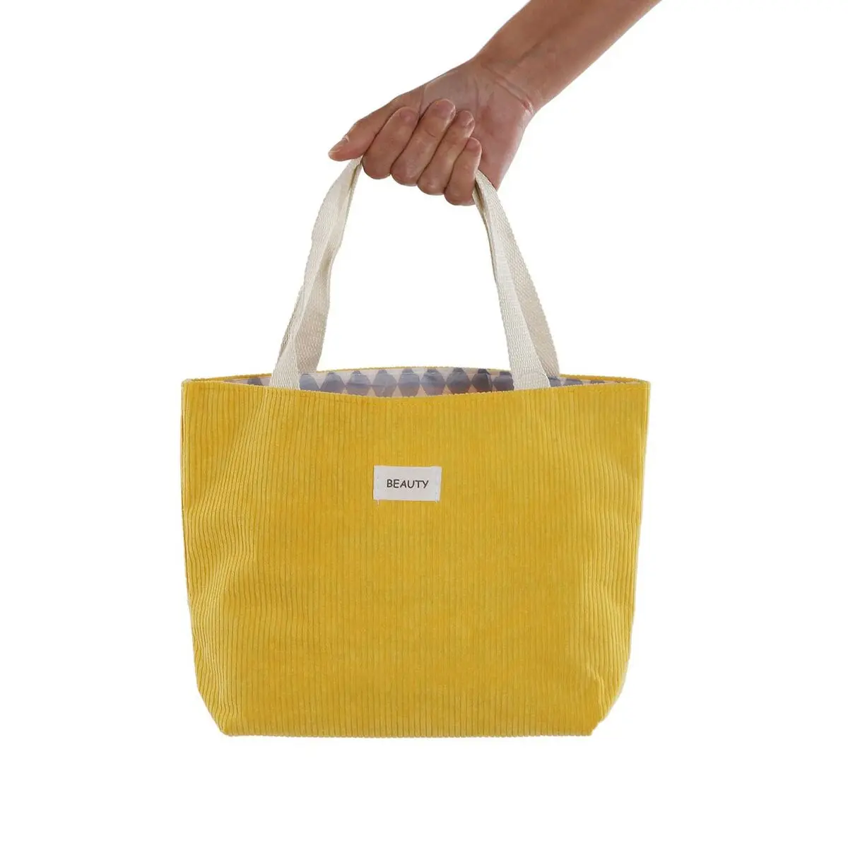 Busta Versa Corduroy Giallo 9 x 22 x 23 cm